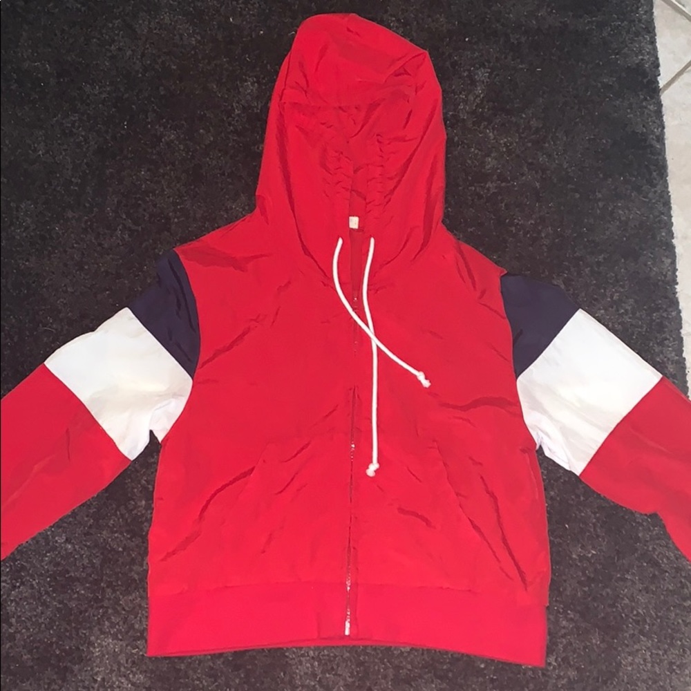 cropped windbreaker